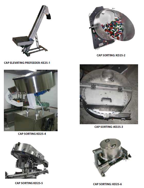 Cap Sorter, Cap Elevating Prefeeder, Bottle Cap Sorters