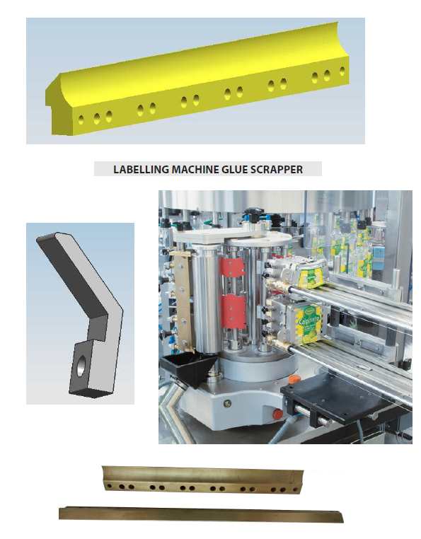 Labelling Glue Scraper parts, Bottle Labeller Glue Scraper parts, Bottle Labeler Glue Scraper, Cold Glue Labelling Machine Glue Scraper