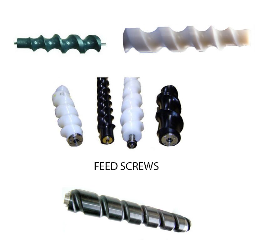 Filler Feed Screws, Bottle filling machine feed screw, labeler feed screw, Capper Feed Screws, Bottle Filler Feed Screws, Bottle Labelling Feed Screws